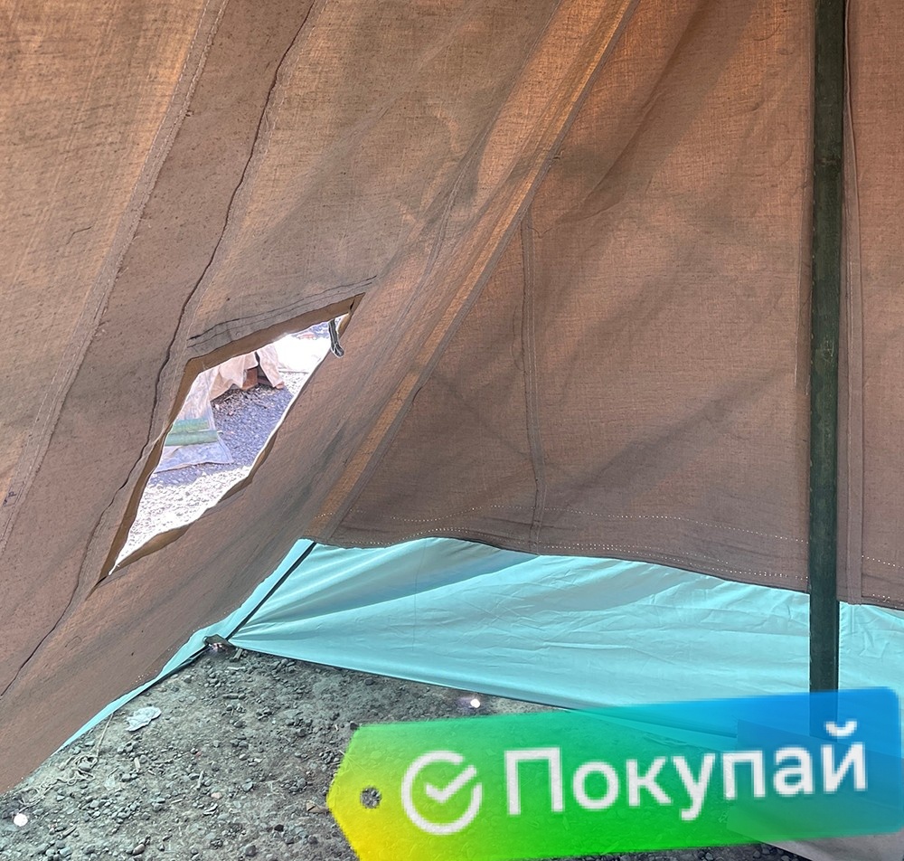 Палатка Гарнизон-3 с двускатной крышей