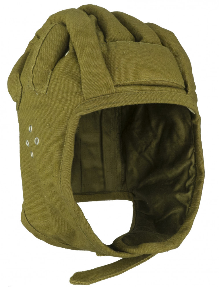 Шлем ВДВ прыжковый защитного цвета с ребрами жесткости